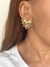 Brinco coração com gotas spike banhado a ouro18k - comprar online