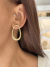 Brinco oval delicado G banhado a ouro18k - comprar online