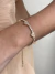 Pulseira regulável zircônias e corações banhado a Ouro18k