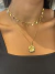 Choker palitinhos e folhinhas chapadas banhado a ouro 18k - Cheias de Charme Joias - Semijoias da moda 
