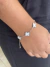 Pulseira trevo branco aço inox - comprar online