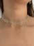 Choker trevos com detalhes banhado a ouro18k