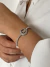 Pulseira rivieras inspiração Di banhado a prata