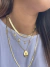 Colar gota com coração cravejado de zircônias banhado a ouro 18k na internet