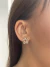 Brinco de flor com zircônias banhado a ouro18k