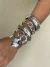 Bracelete fita banhado a prata na internet