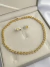 Conjunto prime Ariana círculo de zircônias citrinos banhado a ouro18k