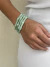 Pulseira verde tipo bambu