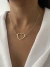 Colar mini corações com coração vazado banhado a ouro18k
