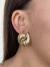 Brinco duas gotas G banhado a ouro18k
