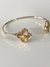 Bracelete regulável trevo clássico banhado a ouro18k