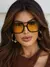 Óculos de sol da moda lente amarela - comprar online