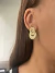 Brinco duas argolas croissant banhado a ouro18k - comprar online