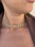 Choker elos trabalhados banhado a ouro18k