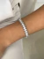 Bracelete regulável de zircônias banhado a prata - comprar online