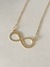 Colar infinito mamãe e corações banhado a ouro18k - comprar online