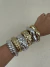 Bracelete ondulado aberto banhado a ouro18k na internet