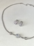 Conjunto fita prime oval com zircônias banhado a prata - Cheias de Charme Joias - Acessórios da moda 