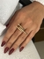Anel tubos Regulaveis banhado a ouro18k