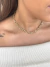 Choker elos cadeados banhado a ouro18k - comprar online