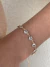 Pulseira corações de zircônias banhado a ouro18k - comprar online