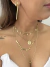 Choker palitinhos e folhinhas chapadas banhado a ouro 18k - comprar online