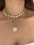 Choker losangos coloridos banhado a ouro18k na internet