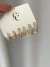 Kit argolinhas faixa única de zircônias banhado a ouro18k