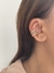 Piercing fake três faixas de zircônias banhado a ouro18k