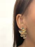 Brinco folhas G banhado a ouro18k