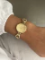 Relógio feminino elos com cristais dourado