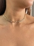 Choker malha trabalhada banhado a ouro18k - comprar online