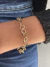 Pulseira losangos vazados banhado a ouro18k