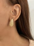 Brinco gota médio trabalhado banhado a ouro18k