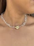 Choker cristal transparente com detalhe orgânico banhado a ouro18k