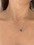 Colar com pingente de trevo preto e zircônias banhado a ouro18k