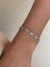 Pulseira corações de zircônias banhado a ouro18k