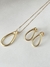 Conjunto gotas média vazadas banhado a ouro18k