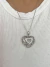 Colar corações vazados com zircônias banhado a prata - comprar online