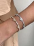 Pulseira regulável zircônias e corações banhado a Ouro18k - comprar online