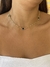 Choker trevos preto banhado a ouro18k