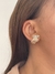 Brinco earhook prime de zircônias banhado a ouro18k