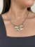 Colar corrente elos Groumet com laço banhado a ouro18k