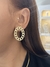 Brinco de corrente oval banhado a ouro18k