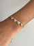 Pulseira corações de zircônias banhado a ouro18k - comprar online