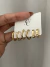 Kit trio de argolas geométricas aço inox dourado