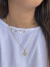 Choker palitinhos e folhinhas chapadas banhado a ouro 18k - loja online