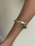 Bracelete folha lisa banhado a ouro18k - comprar online