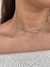 Choker quadrados coloridos banhado a ouro18k