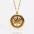 Colar mandala arvore da vida banhado a ouro 18k